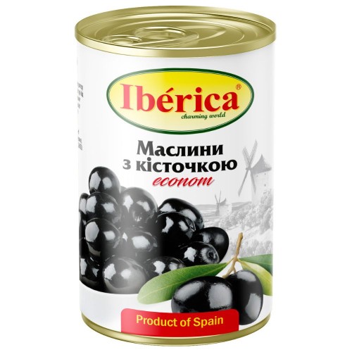 Маслины с косточкой Econom ж/б Iberica 280 г