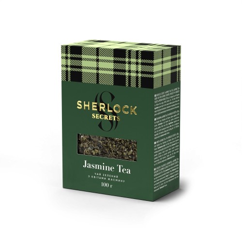 Чай зелений з квітами жасмину Jasmine Tea Sherlock Secrets 100 г