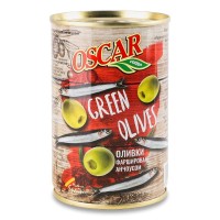 Оливки фаршировані анчоусом ж/б Oscar 300 г