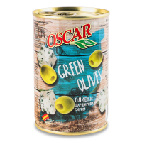 Оливки фаршировані сиром ж/б Oscar 300 г