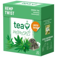 Чай зелений з лемонграсом та коноплею Hemp Twist Tea Moments 20 пірамідок 36 г