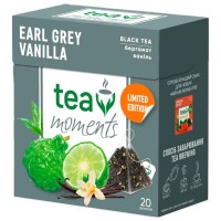 Чай чорний з бергамотом та ваніллю Earl Grey Vanilla Tea Moments 20 пирамидок 36 г