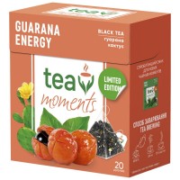 Чай чорний з гуараною та кактусом Guarana Energy Tea Moments 20 пирамидок 32 г