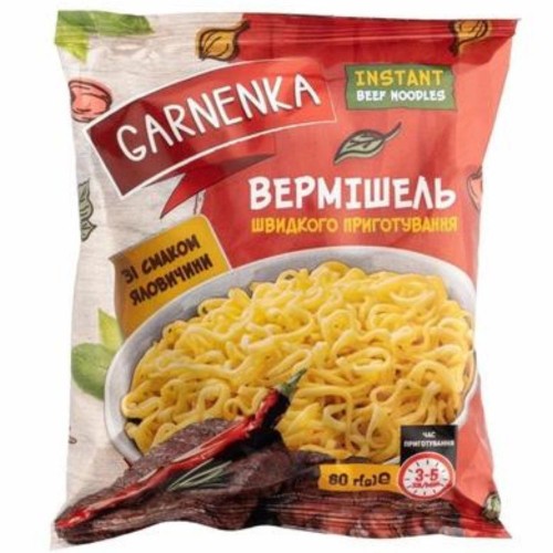 Вермишель быстрого приготовления со вкусом говядины