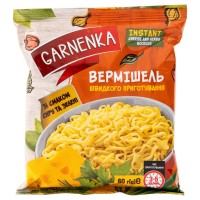 Вермишель быстрого приготовления со вкусом сыра и зелени Garnenka 60 г