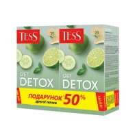 Блок Чай TEСС GET DETOX 50% другої пачки в ПОДАРУНОК (1.5гр. х 20 х 2)