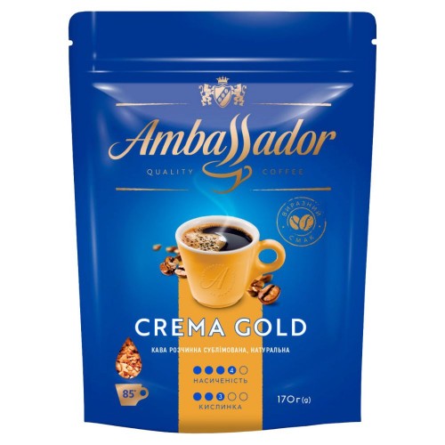 Кава розчинна Crema Gold Ambassador 170 г