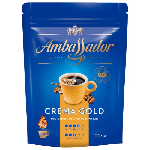 Кава розчинна Crema Gold Ambassador 100 г