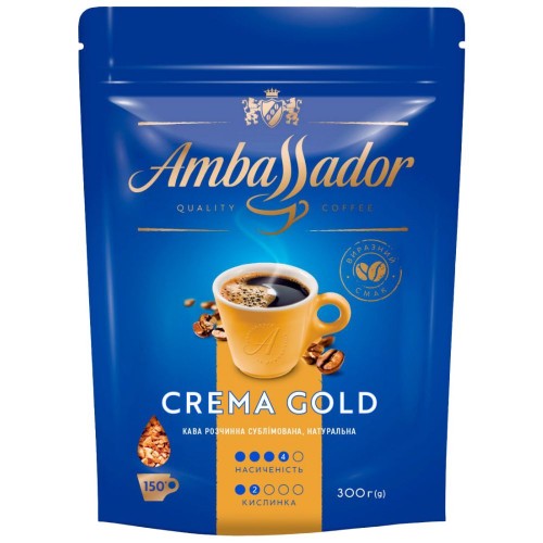 Кава розчинна Crema Gold Ambassador 300 г