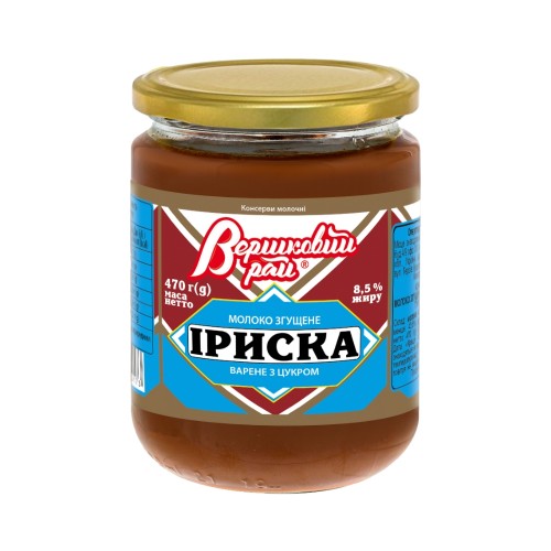 Молоко сгущенное вареное с/б Ириска 8,5% Вершковий рай 470 г