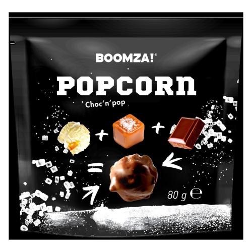 Попкорн карамелізований зі смаком солоної карамелі глазурований Boomza 80 г