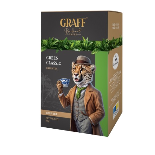 Чай байховий зелений Green Classic / Класичний зелений Graff 80 г