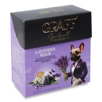 Чай чорний з ароматом бергамоту + лаванди пірамідка 20 шт Лавандова прогулянка Graff 36 г