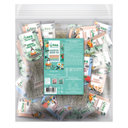 Чай Tea Moments Набір Асорті Зеленого Чаю / Assorted Green Tea 112 г (5 смаків*10 шт)