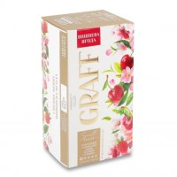 Чай Graff чорний з ароматом квітів малини та вишні Вишнева ягода 20 пакетиків
