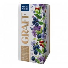 Чай Graff чорний з ароматом чорниці та вербени Магічна ніч 20 пакетиків