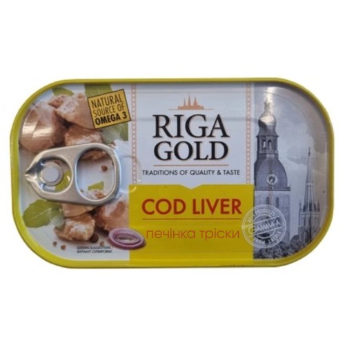 Печінка тріски у власному соку Riga Gold 121 г