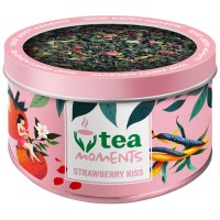 Зелений листовий чай Strawberry Kiss / Полуничний поцілунок ж/б Tea Moments 30 г