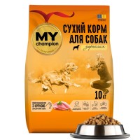 Мій чемпіон Повнораціонний сухий корм для собак з куркою 10 кг