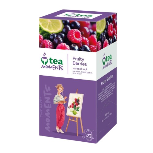 Чай чорний Fruity Berries / Фруктові Ягоди Tea Moments 22 сашети