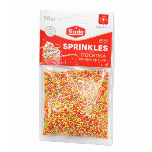 Посипка кондитерська мікс кругла Теплий день Slado 50 г