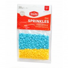 Посипка в стіках №16 фігурна патріотична (сердечка) Slado 20 г