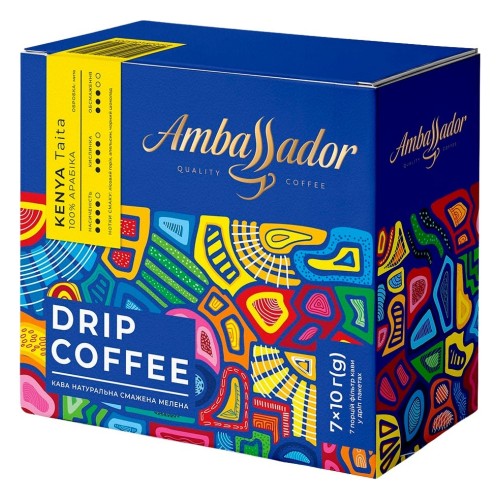 Кава в дріпах Ambassador Kenya 7 пакетів по 10 г