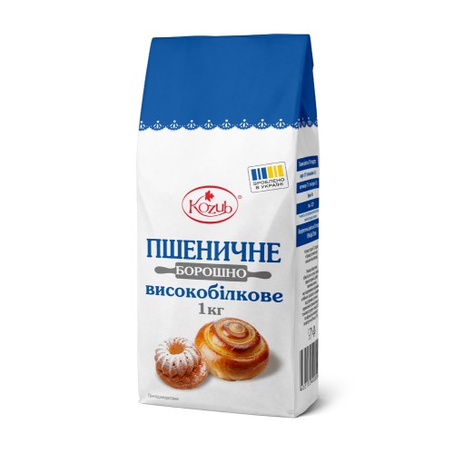 Борошно пшеничне високобілкове Kozub 1 кг