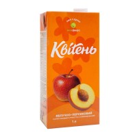 Напій соковий яблучно-персиковий з м'якоттю Квітень 1 л Напій соковий яблучно-персиковий з м'якоттю Квітень 1 л