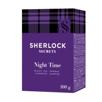 Чай чорний листовий з цедрою апельсина, квітами лаванди та жасмину Night Time Sherlock Secrets 100 г