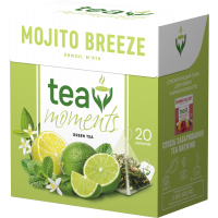 Чай зелений зі смаком мохіто Mojito Breeze Tea Moments 20 пірамідок 34 г