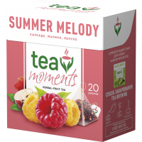 Чай фруктово-ягідний зі смаком малини Summer Melody Tea Moments 20 пірамідок 34 г