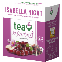 Чай фруктово-ягідний зі смаком винограду Isabella Night Tea Moments 20 пірамідок 32 г