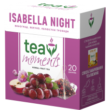 Чай фруктово-ягідний зі смаком винограду Isabella Night Tea Moments 20 пірамідок 32 г